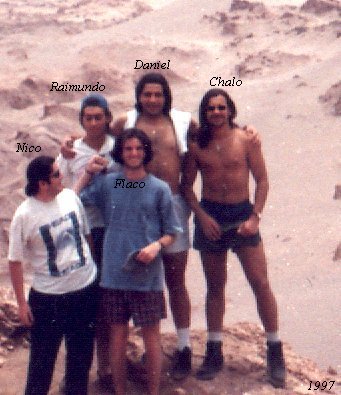 Nico, Raimundo, Flaco, Daniel y Yo.- Viaje al Norte